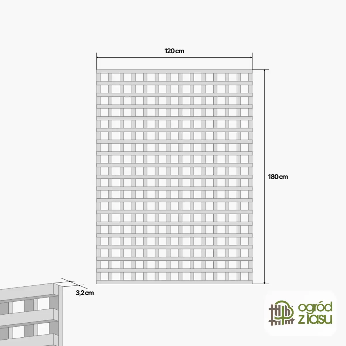 Kratka Sosnowy Splot 120 × 180 × 3,2 см
