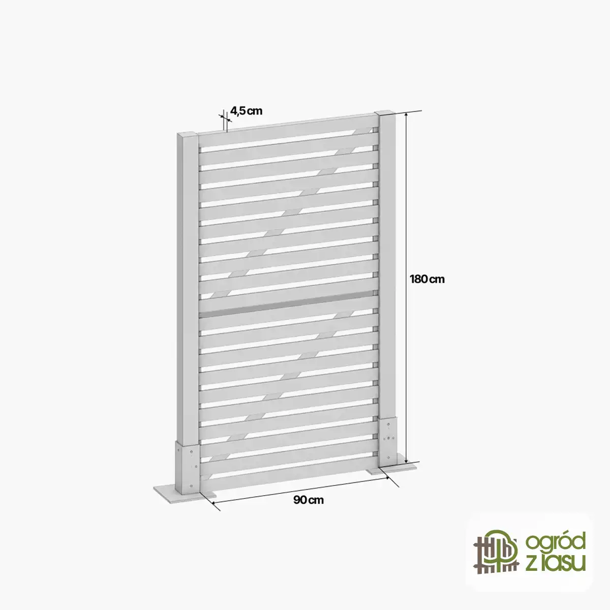 Furtka Sosnowy Brzeg naturalna_180cm x 90cm x 4,5cm