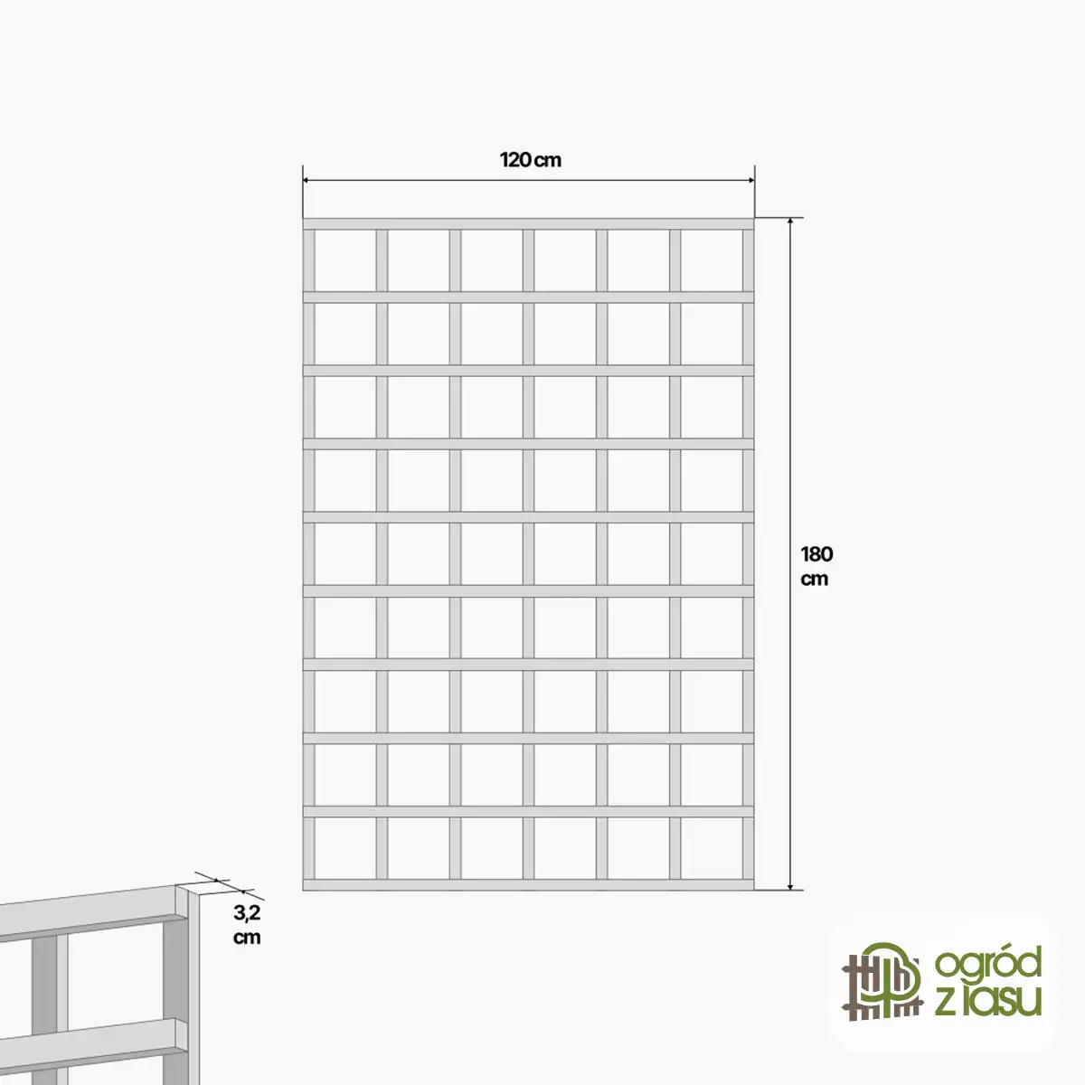 Kratka Leśne Zacisze wys. x 120cm szer. x 3,2cm gł