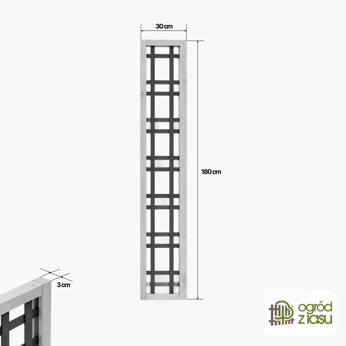 Kratka Wrzosowy Zmierzch 180cm wys. x 30cm szer. x 3 cm