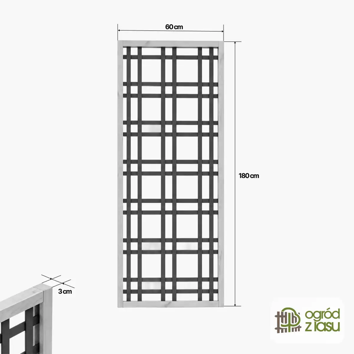 Kratka Wrzosowy Zmierzch 180cm wys. x 60cm szer. x3 cm