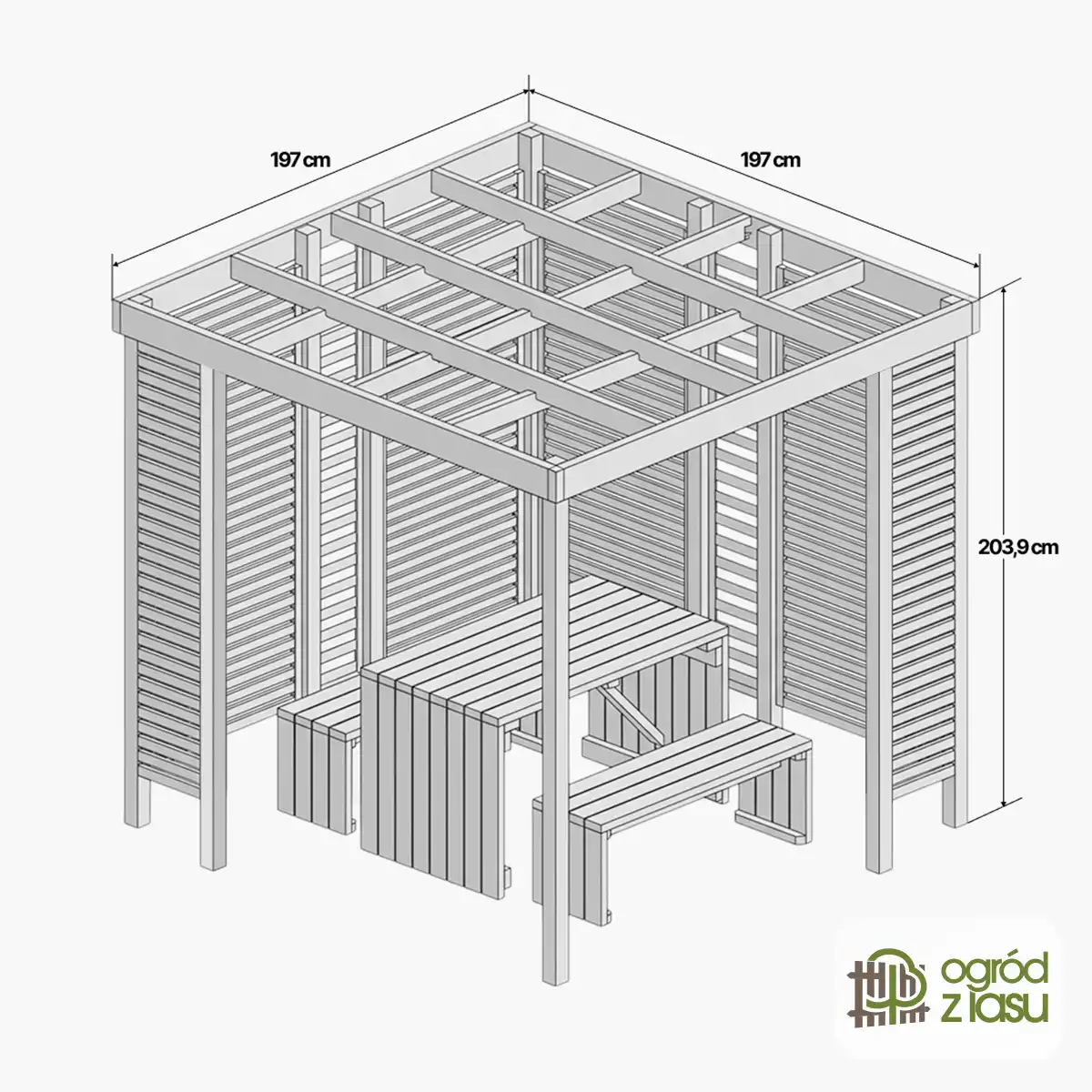 Pergola Wielki Bór197х197х203,9