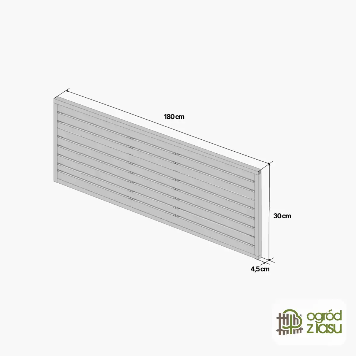 Płot Bór Północy180х 30 х4,5